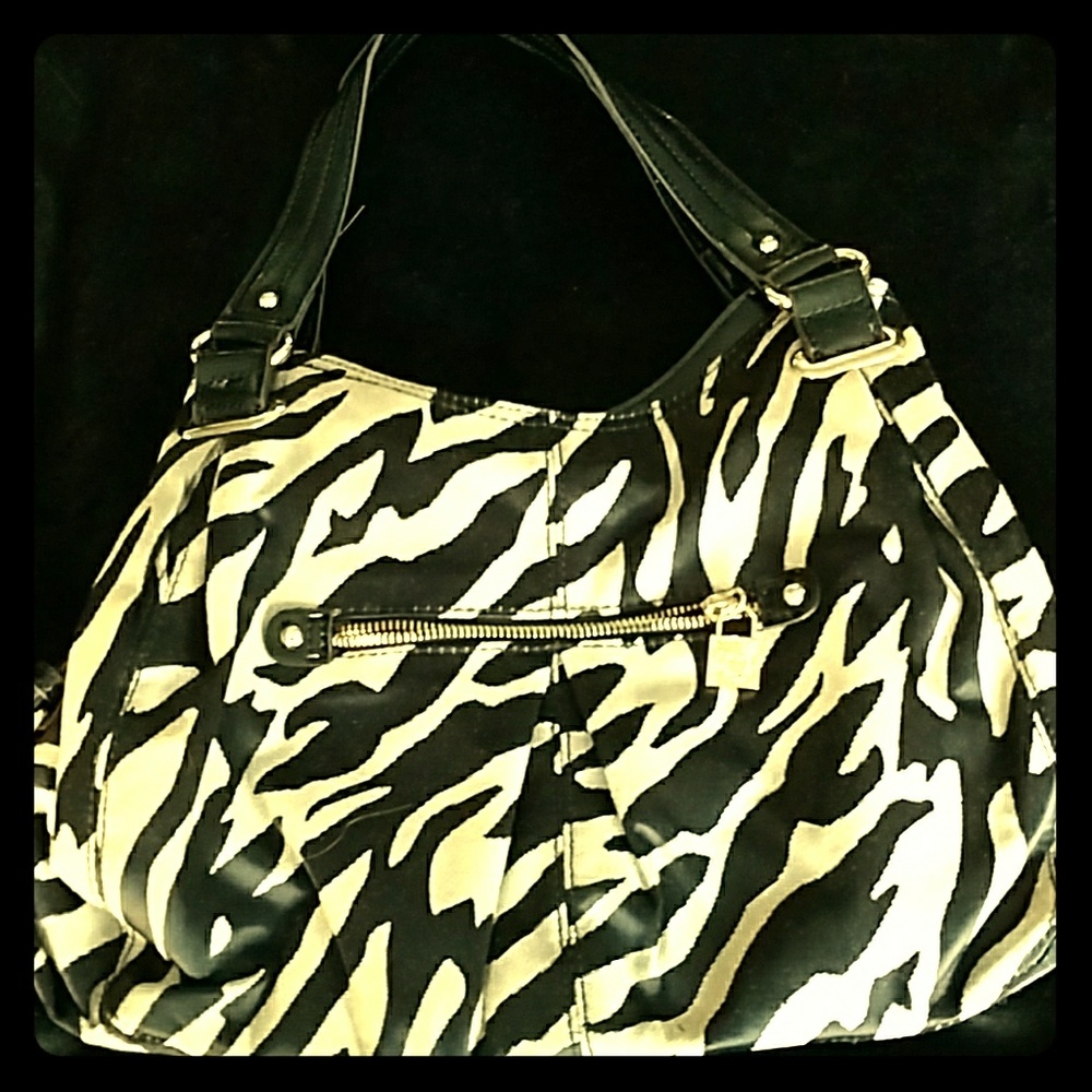 Anne Klein zebra print purse